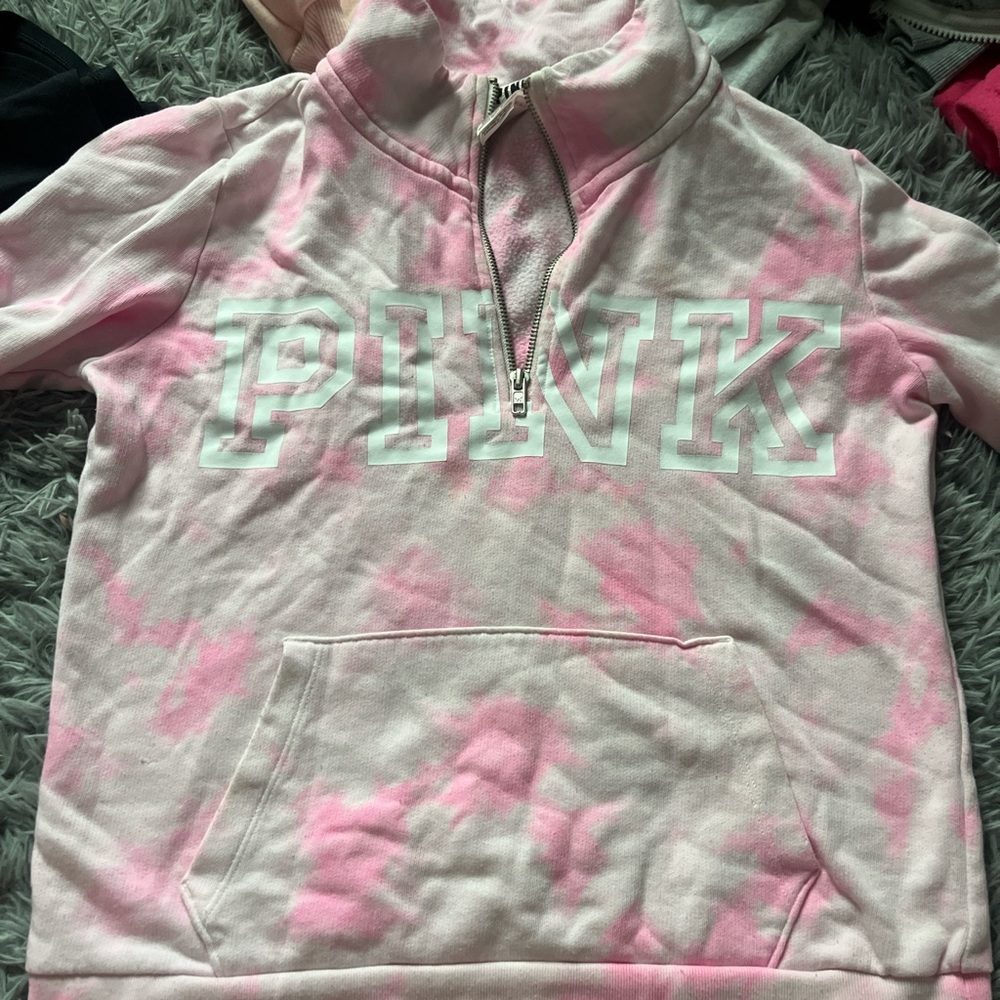 Victoria's Secret Pink and White Zip-Up
